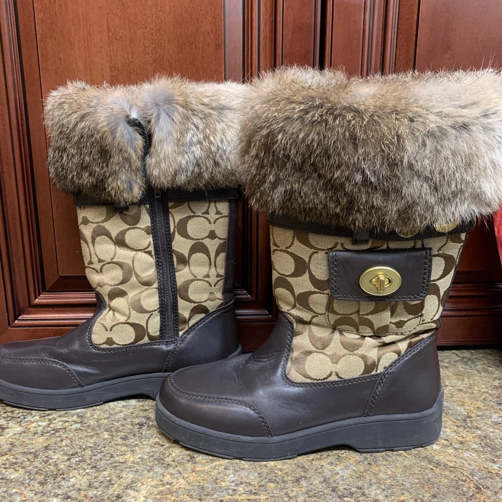 Coach Kimberly Fur Boots